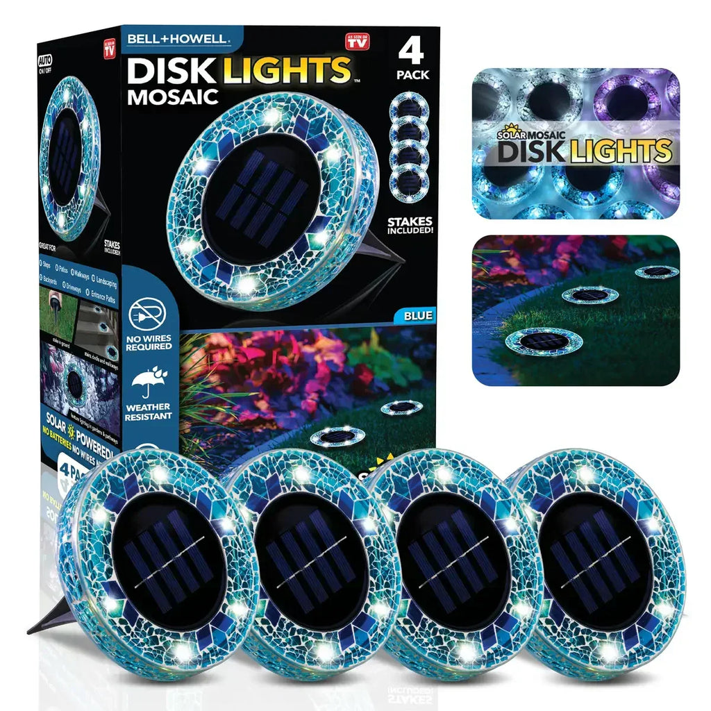 🛋️Solar Mosaic Lights – Waterproof LED Pathway Lights with Auto On/Off