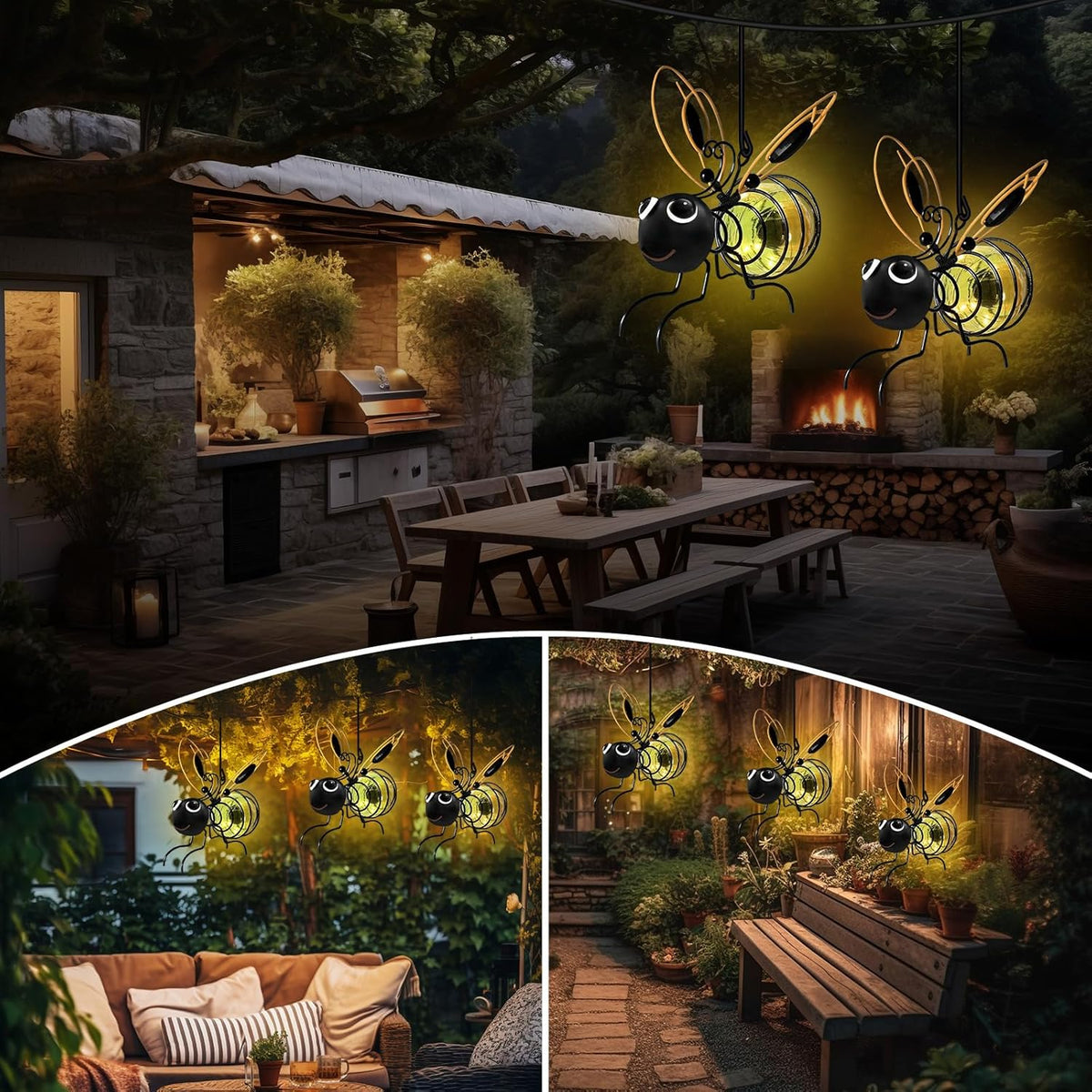 🎁Last Day Sale 50% OFF⚡Outdoor Hanging Solar Bee Light🔥