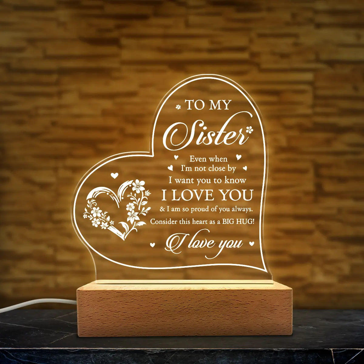 Mother's Day Acrylic Night Light