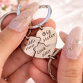 Sister Puzzle Keychain Set (3 Pieces) – Big, Middle & Little Sister Matching Gift