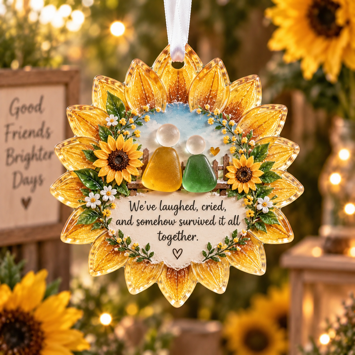 🌸Floral Christmas Ornament – Heartfelt Holiday Keepsake for Loved Ones