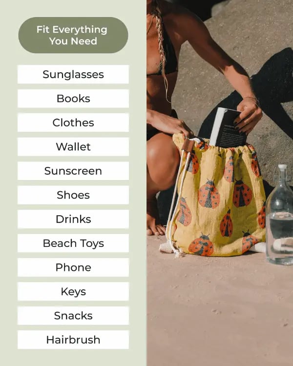 🌊 2-in-1 Convertible Beach Towel Bag