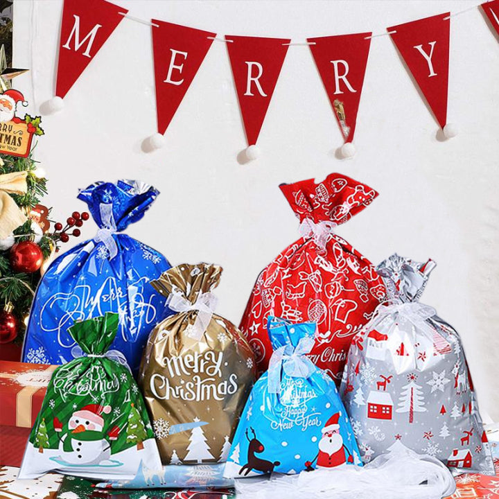 Drawstring Christmas Gift Bags (Biodegradable)