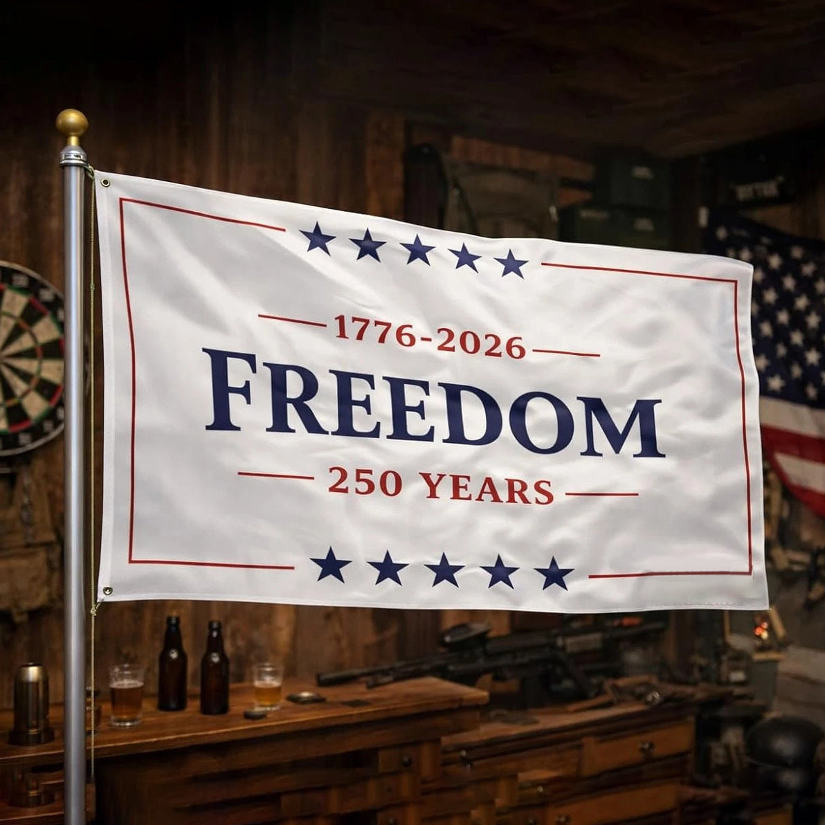 Freedom 250 Years Flag – 1776–2026 Patriotic 3x5 USA Anniversary Flag