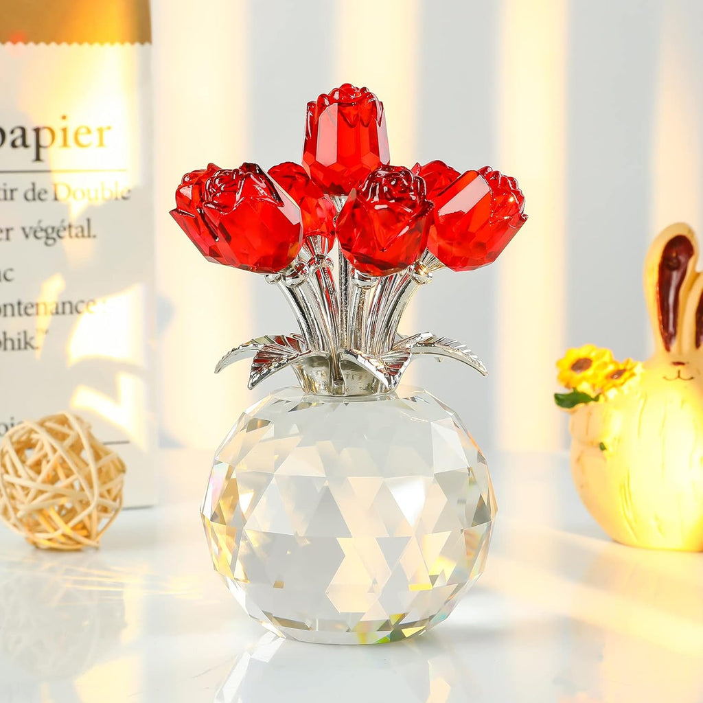 🔥Hot Sale 70% OFF💖💎Crystal Colorful Rose Flower Vase