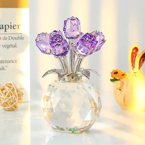 🔥Hot Sale 70% OFF💖💎Crystal Colorful Rose Flower Vase