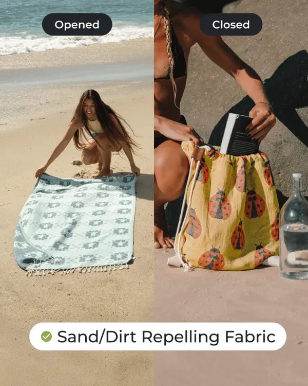 🌊 2-in-1 Convertible Beach Towel Bag