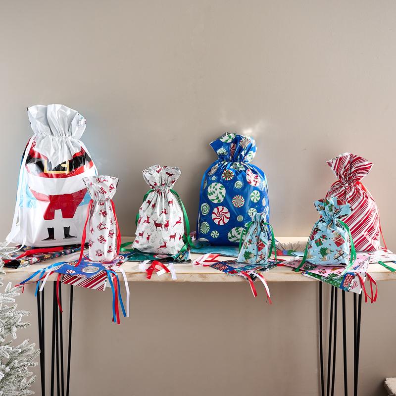 Drawstring Christmas Gift Bags (Biodegradable)