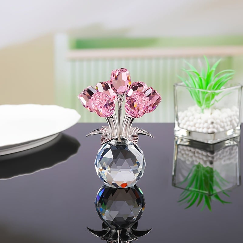 🔥Hot Sale 70% OFF💖💎Crystal Colorful Rose Flower Vase