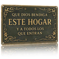 Arte de Pared de Hierro con el Tema Español «Que Dios Bendiga Este Hogar»