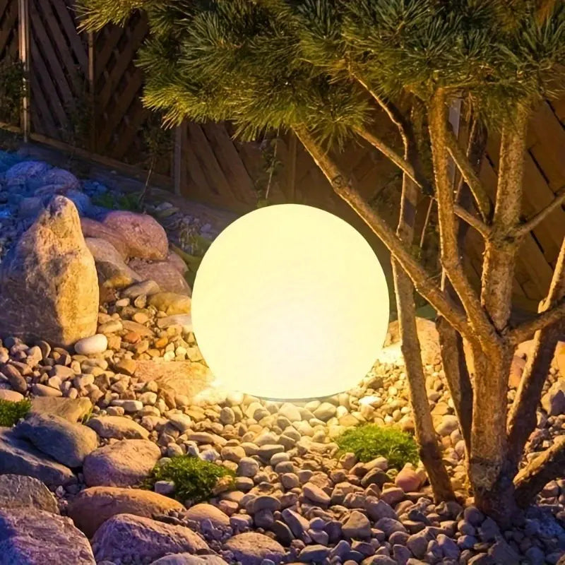 8-in Solar Globe Light Outdoor