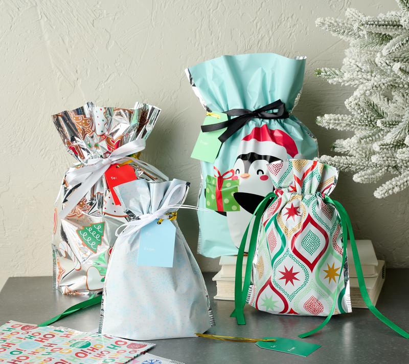 Drawstring Christmas Gift Bags (Biodegradable)