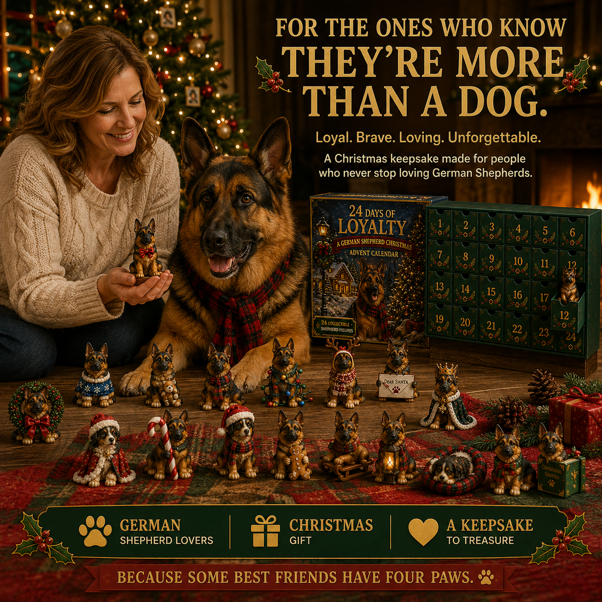 24 Days of Loyalty – German Shepherd Christmas Advent Calendar