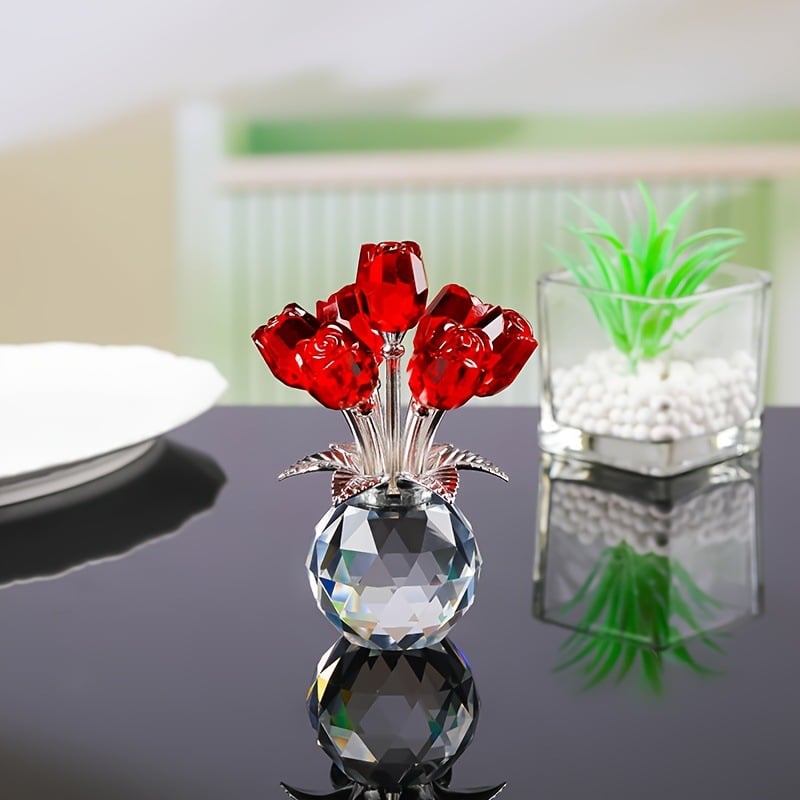 🔥Hot Sale 70% OFF💖💎Crystal Colorful Rose Flower Vase