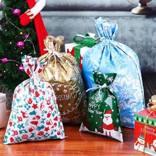 Drawstring Christmas Gift Bags (Biodegradable)