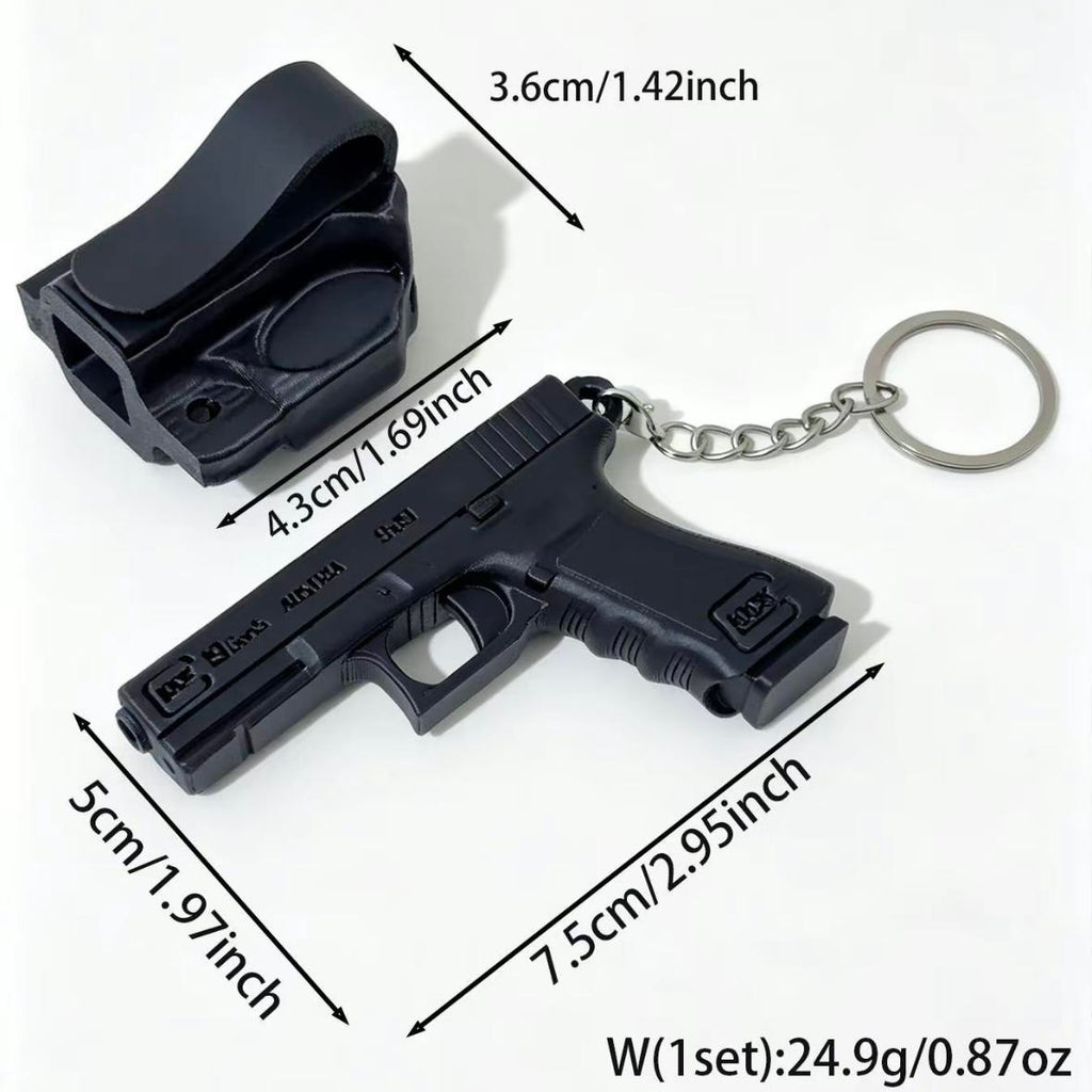🎯 3D Printed Pistol & Holster Keychain