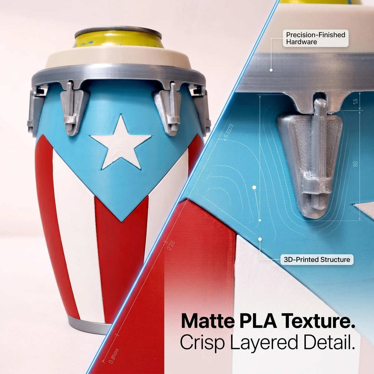 🪘🪘Conga-Style Can Holder – Celebrate Caribbean Pride, One Sip at a Time