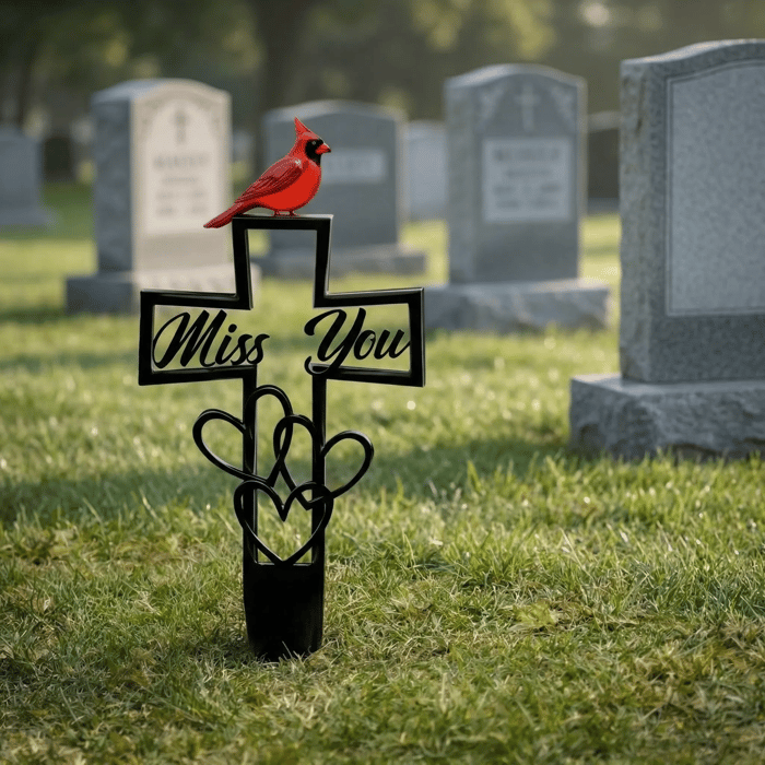 🐦LAST DAY 49% OFF -💖✝️Metal Cemetery Memorial Plaque for Remembrance✝️
