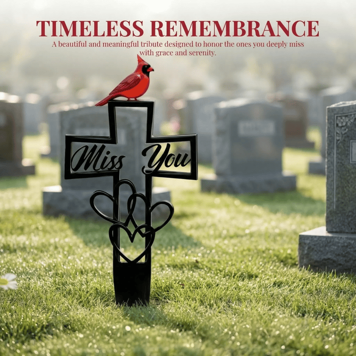 🐦LAST DAY 49% OFF -💖✝️Metal Cemetery Memorial Plaque for Remembrance✝️
