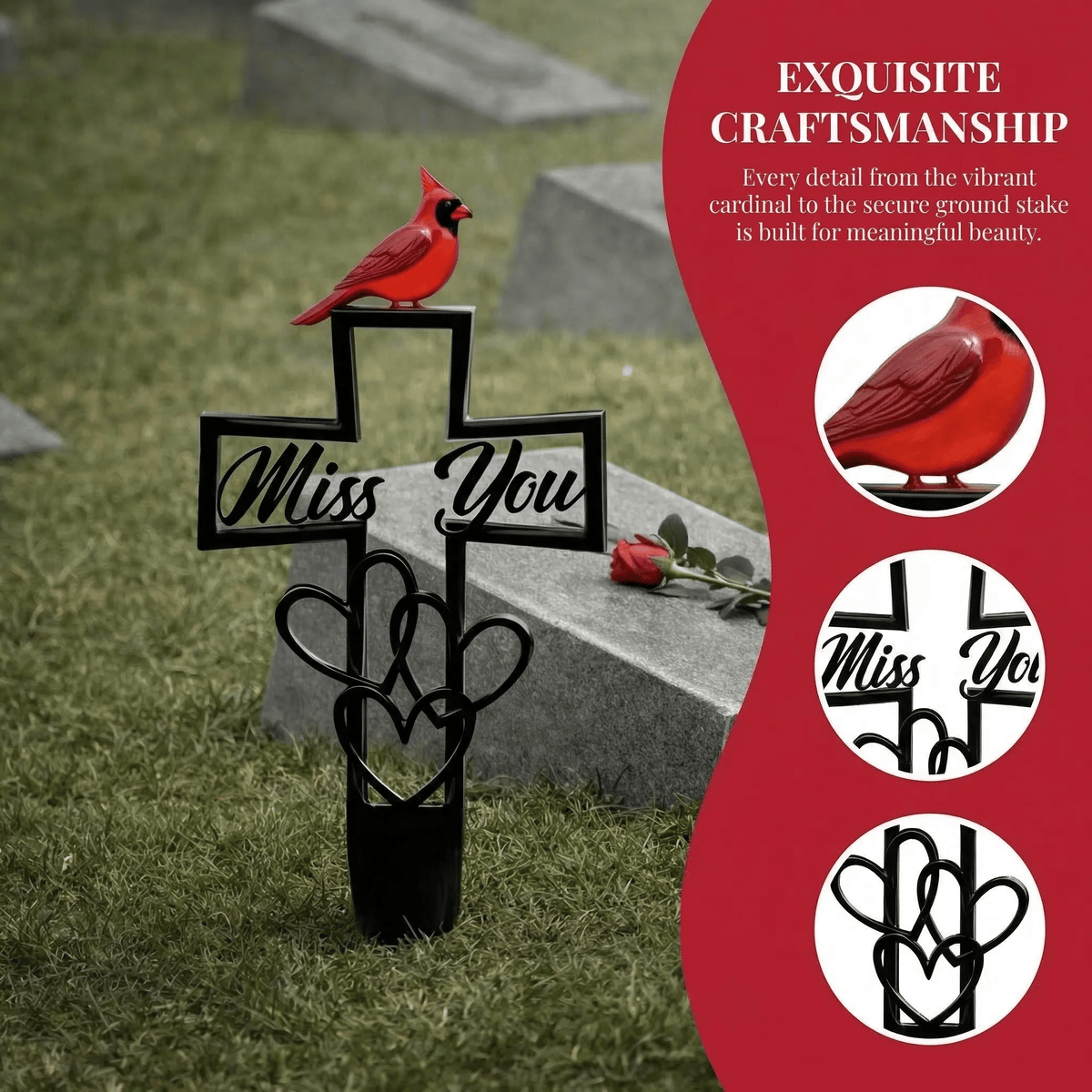 🐦LAST DAY 49% OFF -💖✝️Metal Cemetery Memorial Plaque for Remembrance✝️