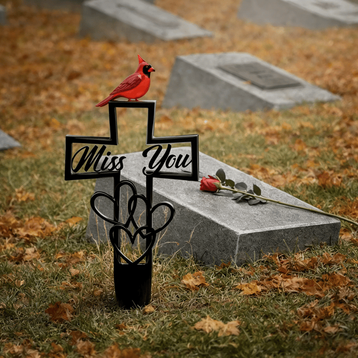 🐦LAST DAY 49% OFF -💖✝️Metal Cemetery Memorial Plaque for Remembrance✝️