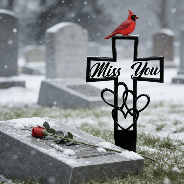 🐦LAST DAY 49% OFF -💖✝️Metal Cemetery Memorial Plaque for Remembrance✝️