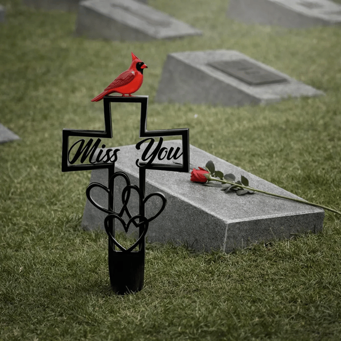 🐦LAST DAY 49% OFF -💖✝️Metal Cemetery Memorial Plaque for Remembrance✝️