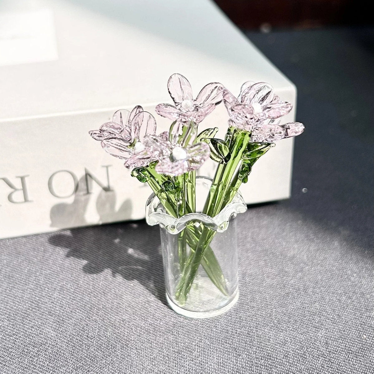 🌸🌸2026 Mother's Day Gifts 50% Off--🎁Mini Glass Flower Ornament Crafts Artificial Flower Floral Figurine