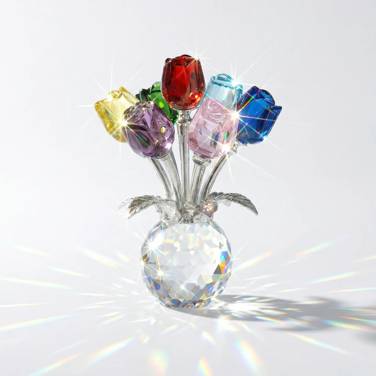 🔥Hot Sale🌹Colorful Crystal Rose Bouquet | Perfect Gift for Her & Home Decor