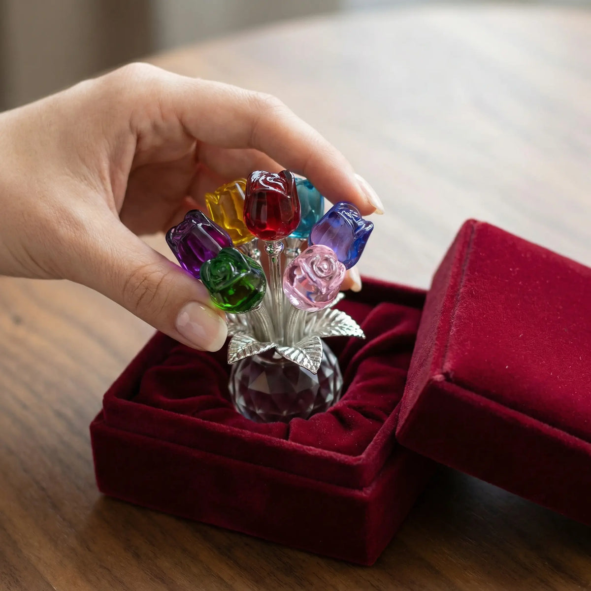 🔥Hot Sale🌹Colorful Crystal Rose Bouquet | Perfect Gift for Her & Home Decor