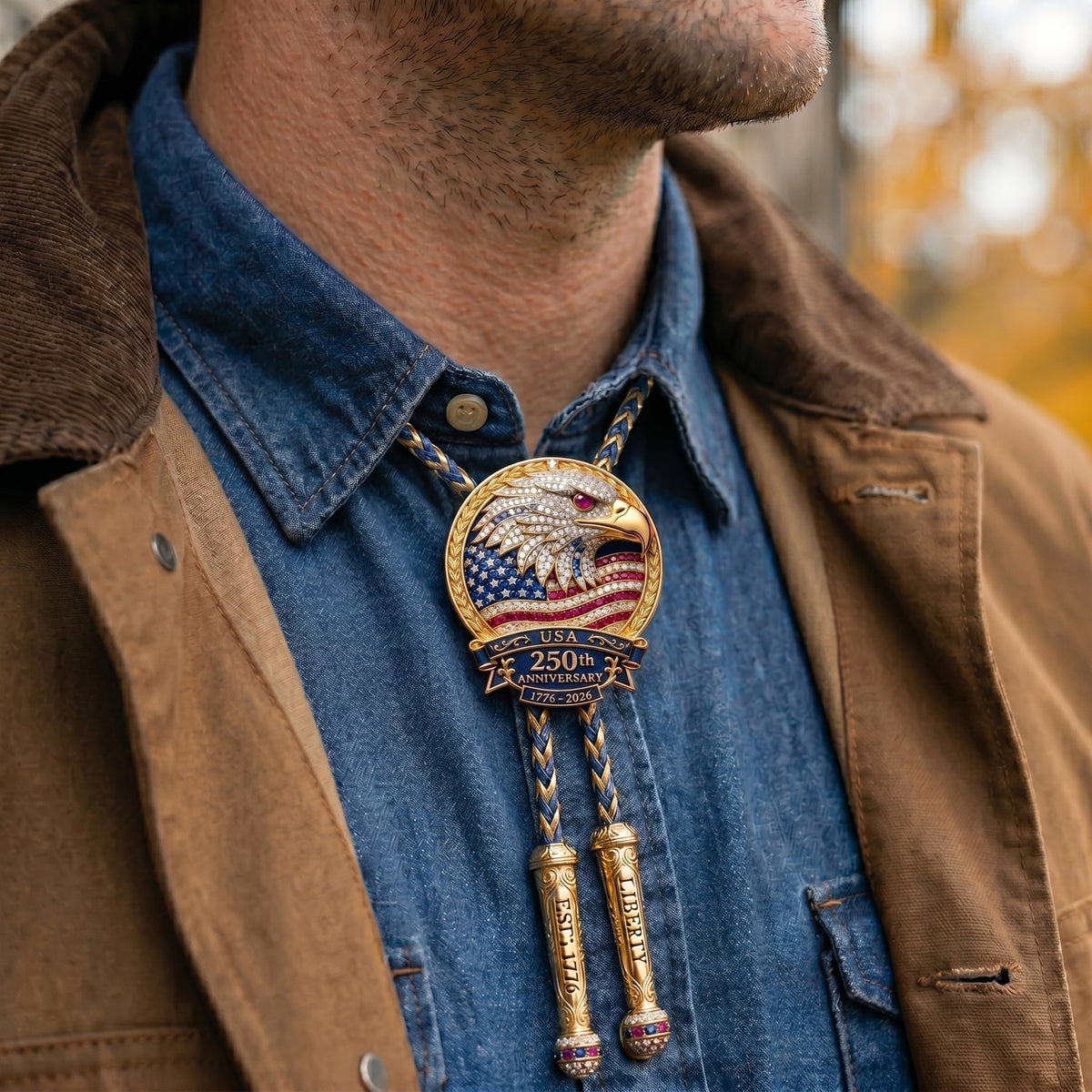 🦅 USA 250th Anniversary Eagle Bolo Tie🎁
