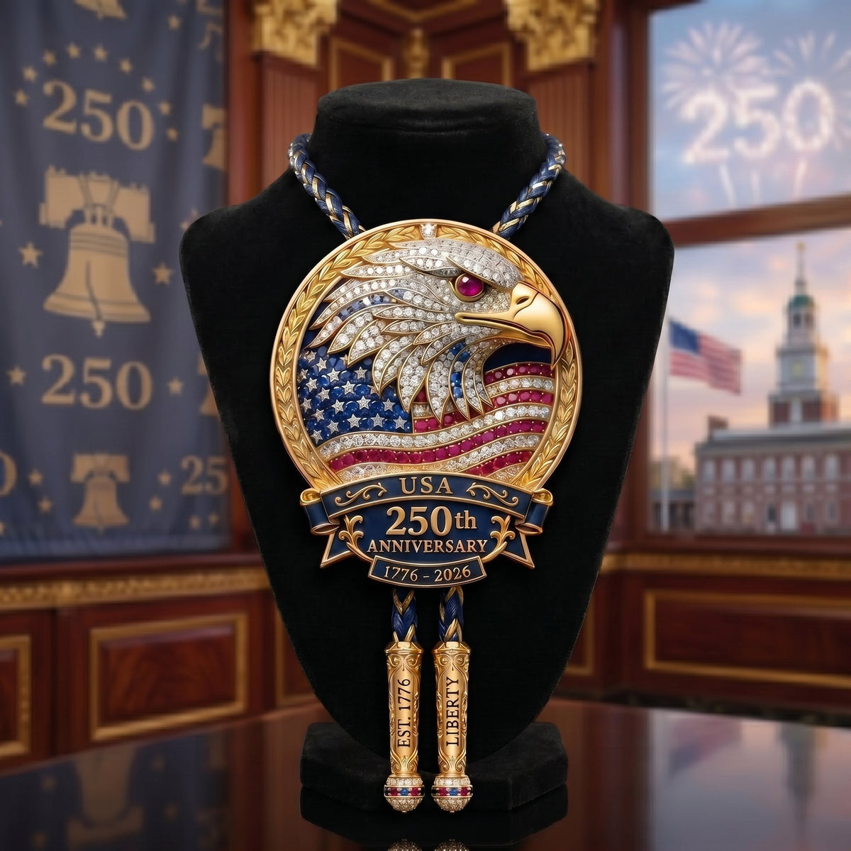 🦅 USA 250th Anniversary Eagle Bolo Tie🎁