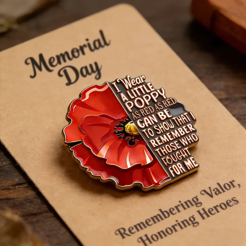 Memorial Day Poppy Pin