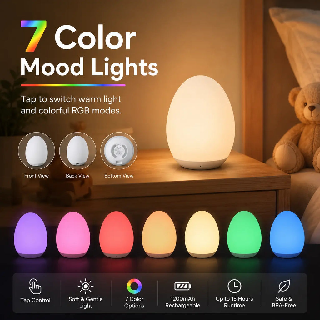 Egg Shaped Touch Night Light