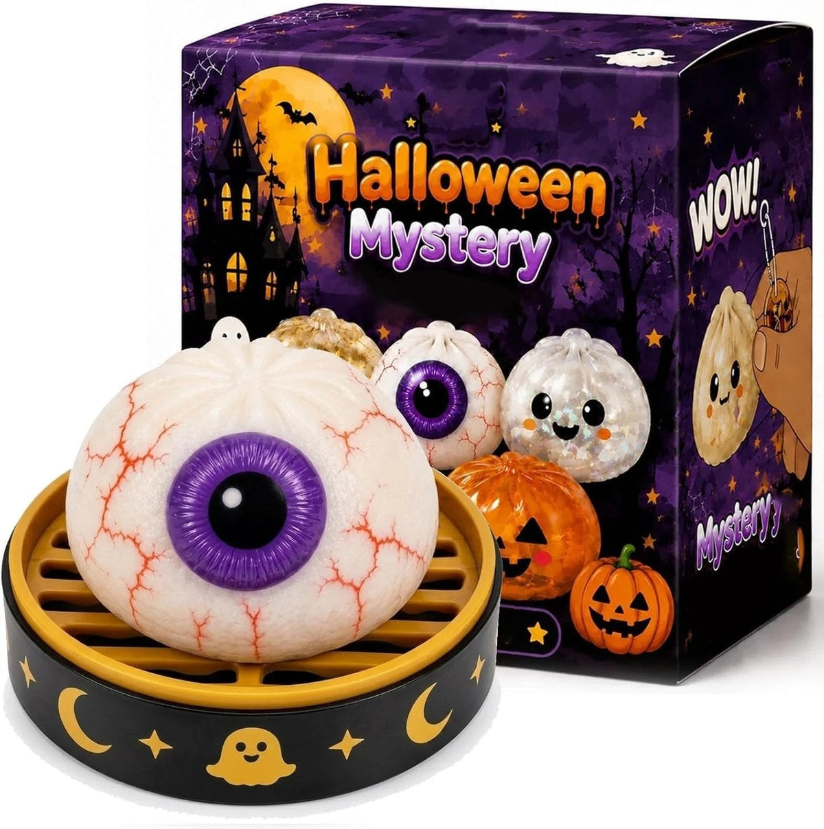 Cute Halloween Scary Ghost Maruko Squeeze Toy Set
