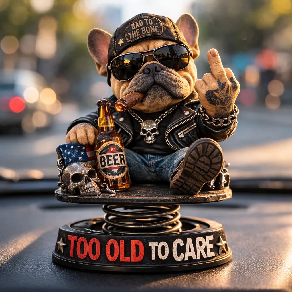 Too Old To Care Dashhoard Bobblehead