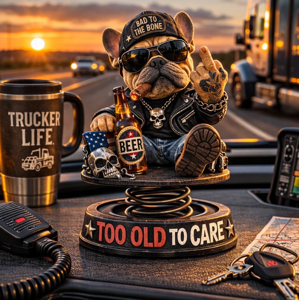 Too Old To Care Dashhoard Bobblehead