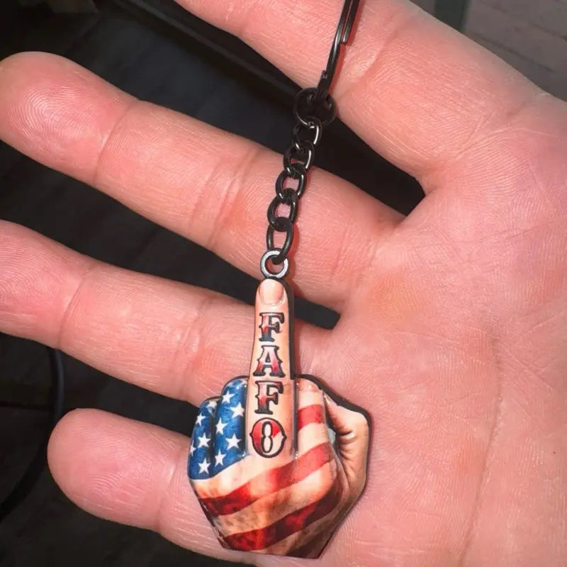 Middle Finger FAFO Keychain