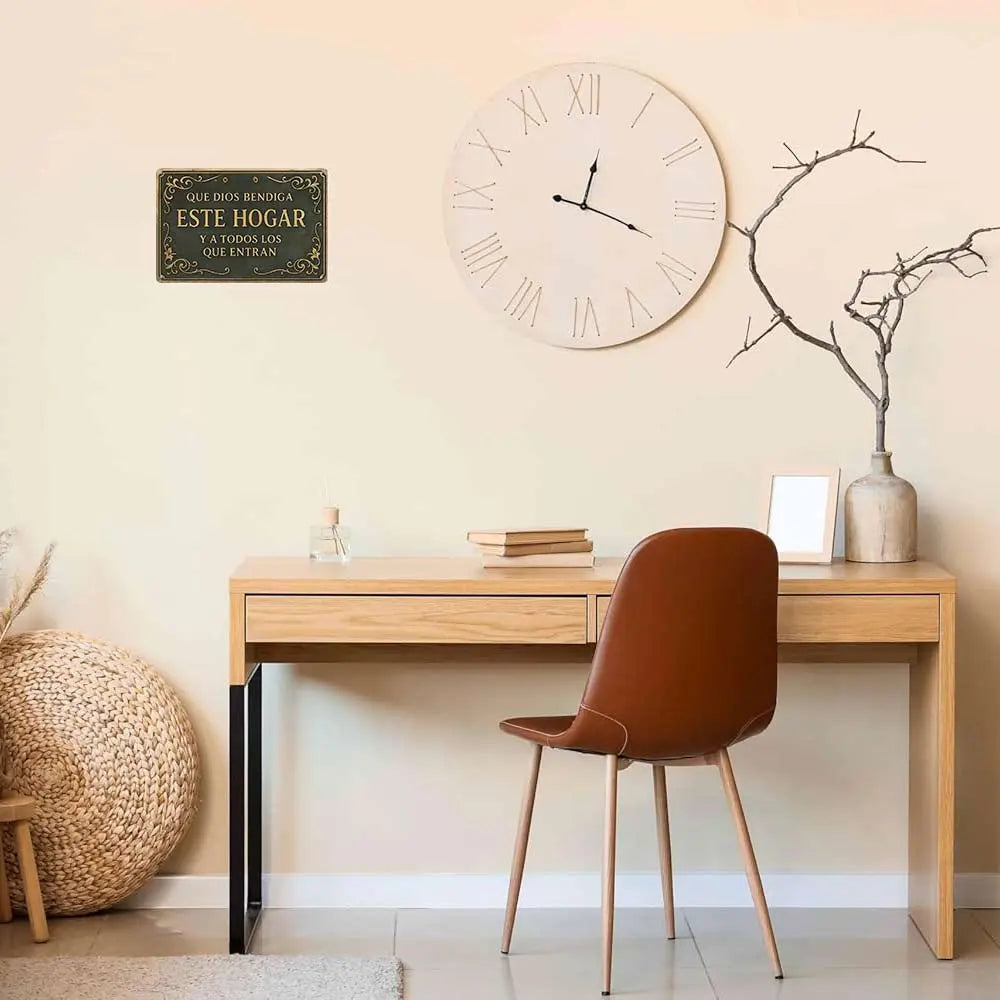 Arte de Pared de Hierro con el Tema Español «Que Dios Bendiga Este Hogar»