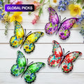 🦋 Vibrant Metal Butterfly Wall Decor Set (4 PCS)