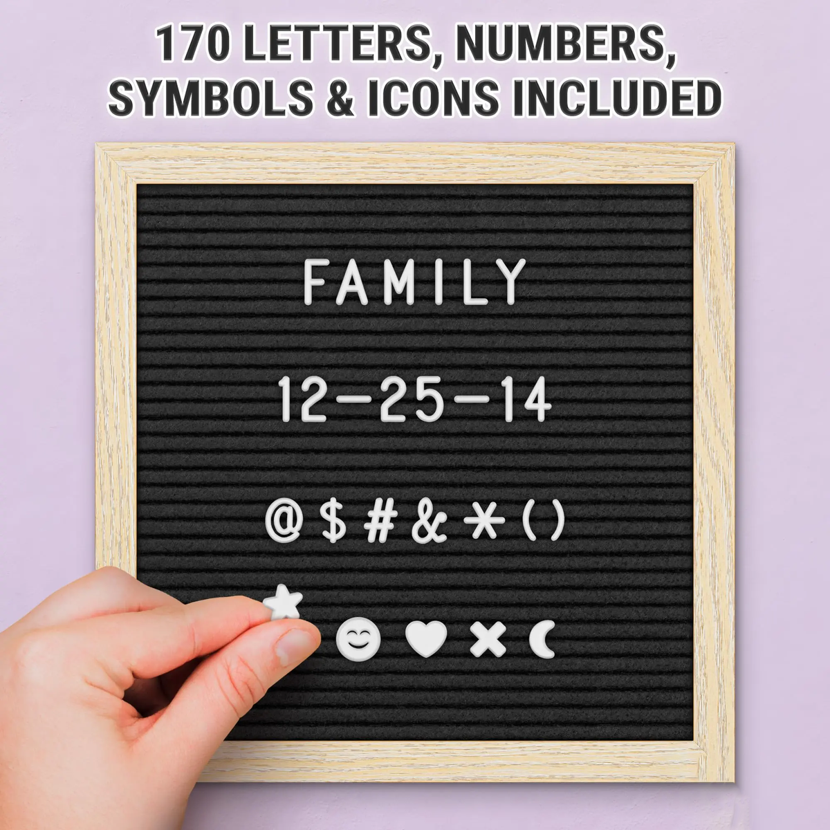 Felt Letter Board - 170 Letters, Numbers and Emojis for Celebrations & Announcements