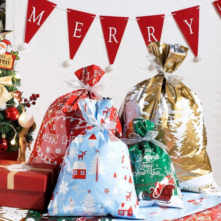 Drawstring Christmas Gift Bags (Biodegradable)