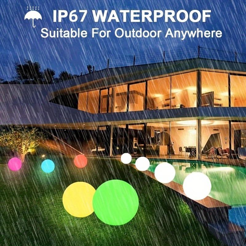 8-in Solar Globe Light Outdoor