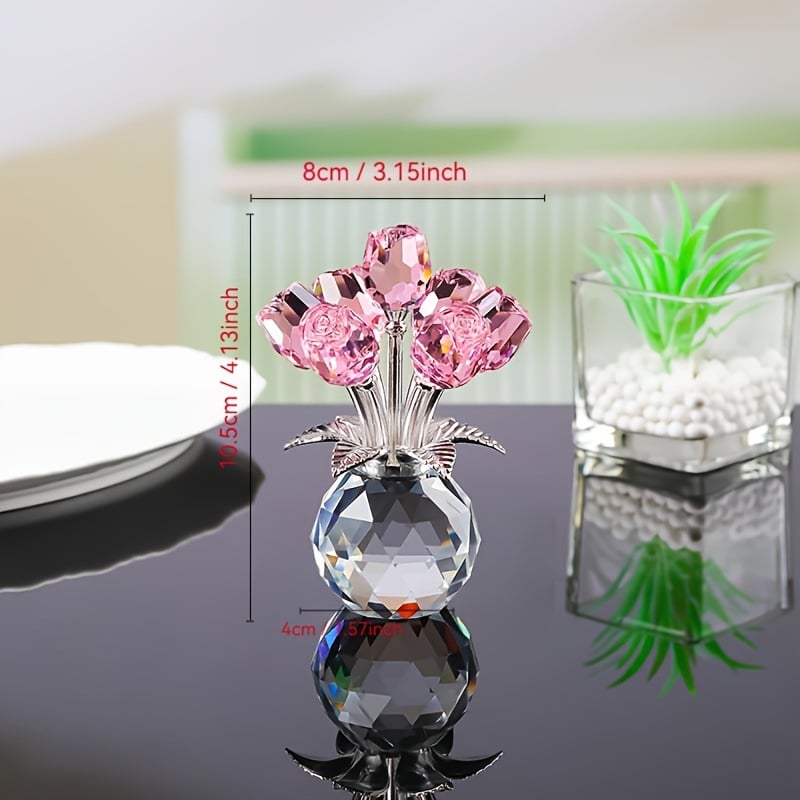 🔥Hot Sale 70% OFF💖💎Crystal Colorful Rose Flower Vase