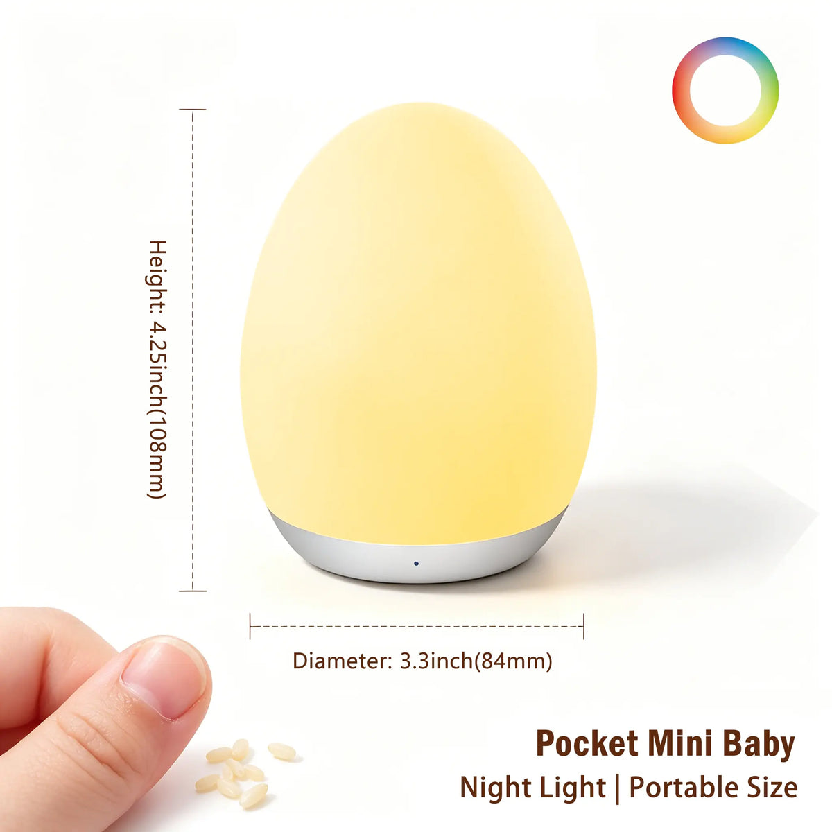 Egg Shaped Touch Night Light