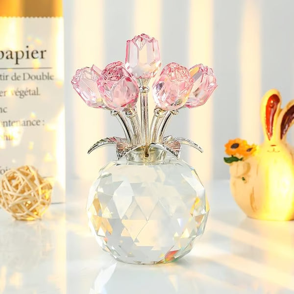 🔥Hot Sale 70% OFF💖💎Crystal Colorful Rose Flower Vase