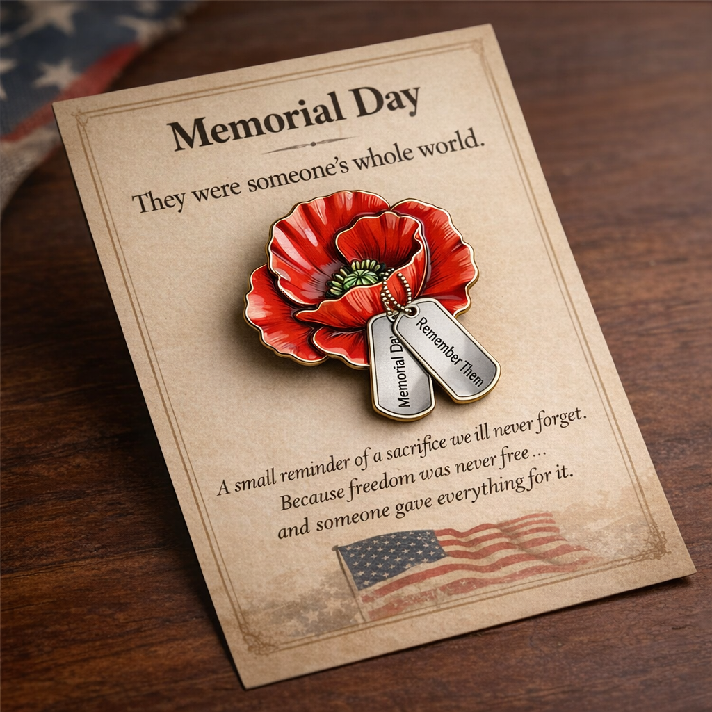 Memorial Day Poppy Pin