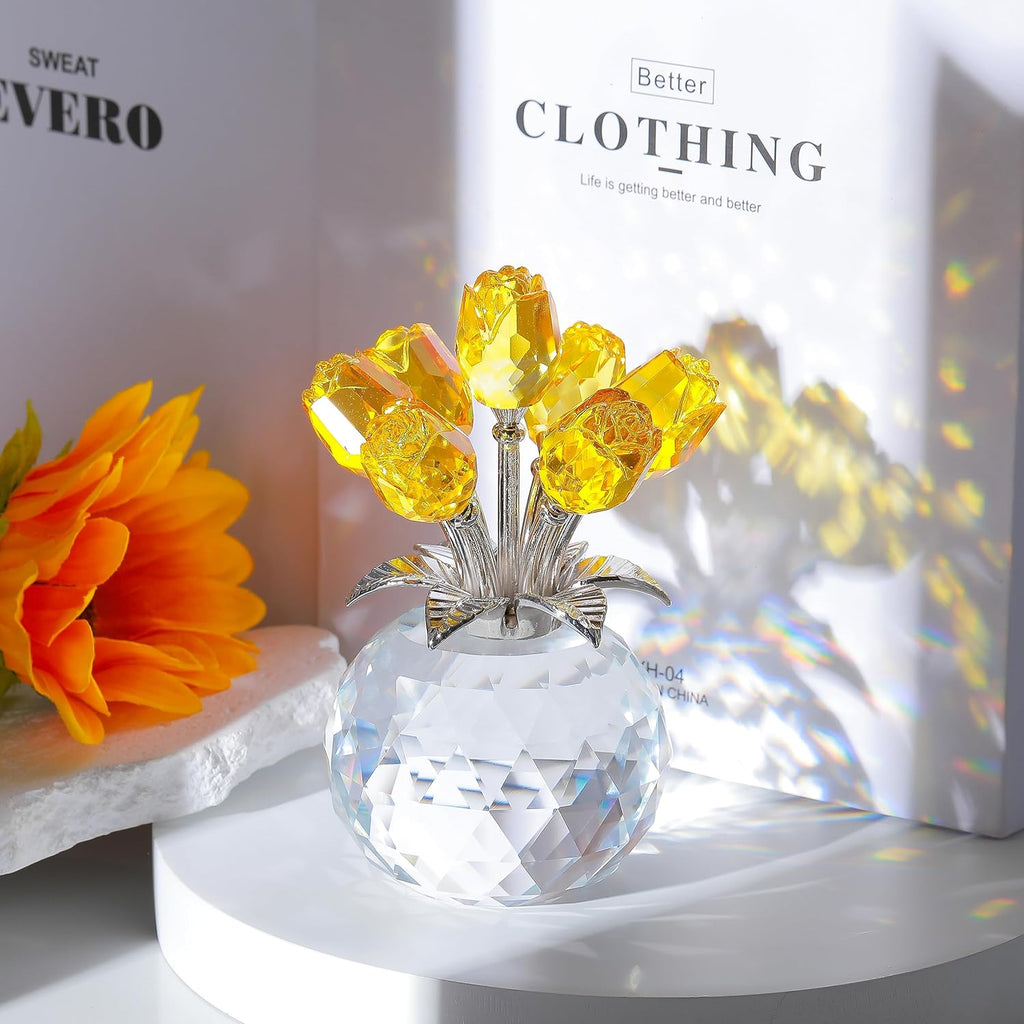 🔥Hot Sale 70% OFF💖💎Crystal Colorful Rose Flower Vase