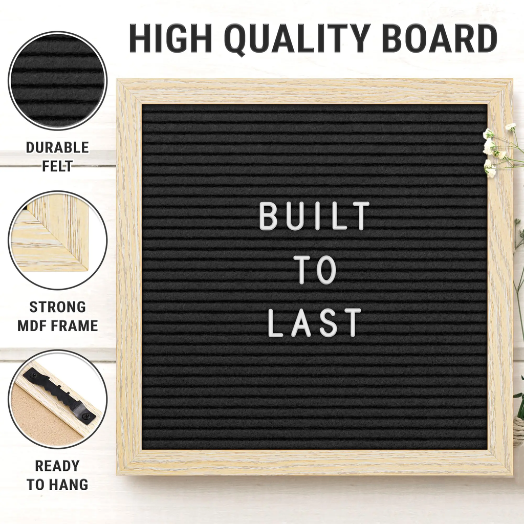 Felt Letter Board - 170 Letters, Numbers and Emojis for Celebrations & Announcements