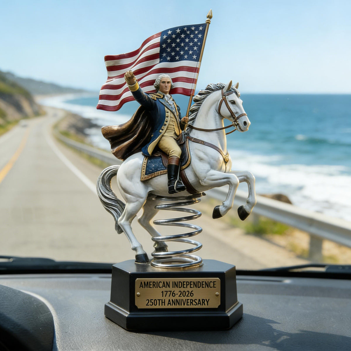 250th Anniversary Bobblehead Car Dashboard Decor